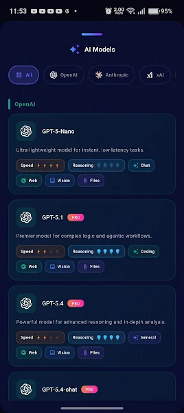 Omni AI App Interface